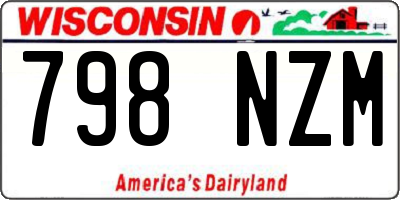 WI license plate 798NZM