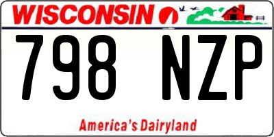 WI license plate 798NZP