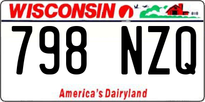 WI license plate 798NZQ