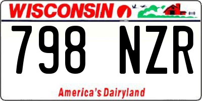 WI license plate 798NZR
