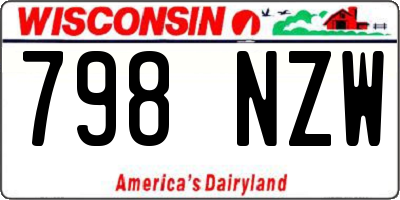 WI license plate 798NZW