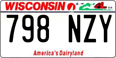 WI license plate 798NZY