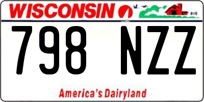 WI license plate 798NZZ