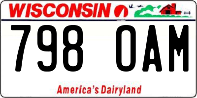 WI license plate 798OAM