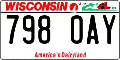 WI license plate 798OAY