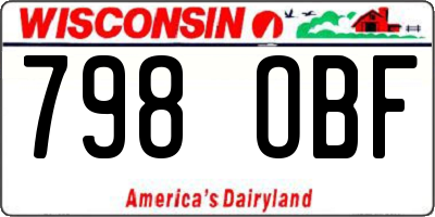 WI license plate 798OBF