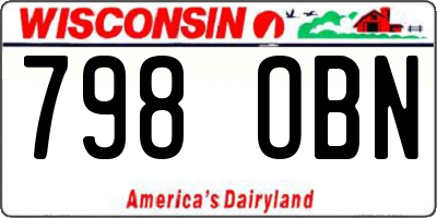 WI license plate 798OBN
