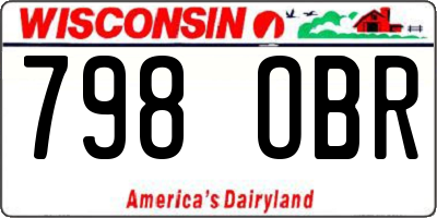 WI license plate 798OBR