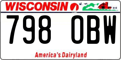 WI license plate 798OBW
