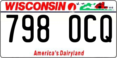 WI license plate 798OCQ