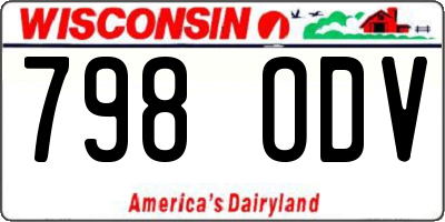 WI license plate 798ODV