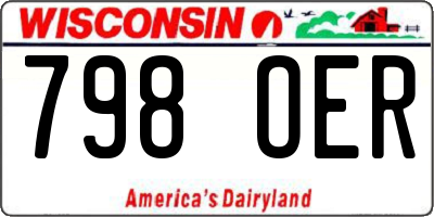 WI license plate 798OER