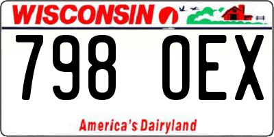 WI license plate 798OEX