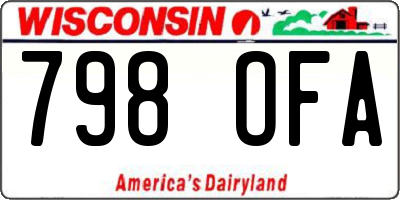 WI license plate 798OFA