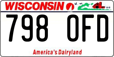 WI license plate 798OFD