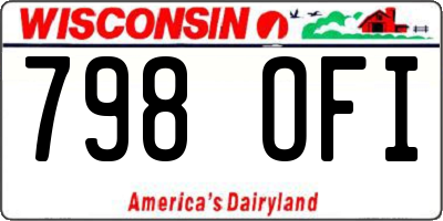 WI license plate 798OFI