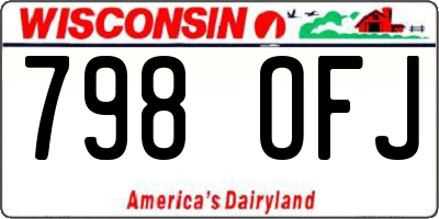 WI license plate 798OFJ
