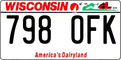 WI license plate 798OFK