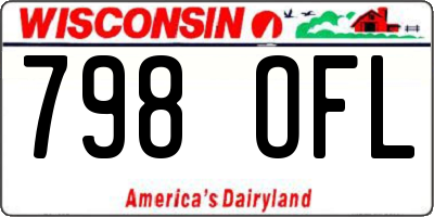 WI license plate 798OFL