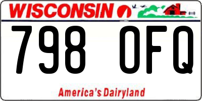 WI license plate 798OFQ