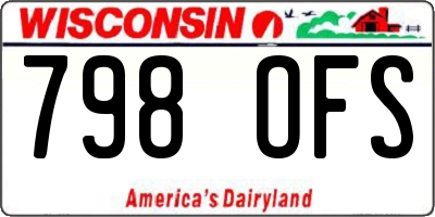 WI license plate 798OFS