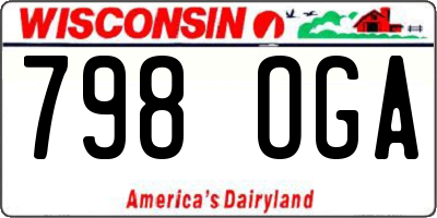 WI license plate 798OGA