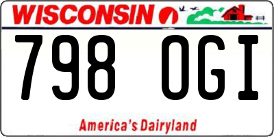 WI license plate 798OGI