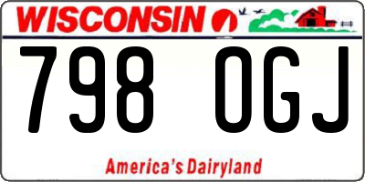 WI license plate 798OGJ