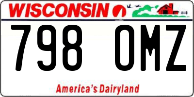WI license plate 798OMZ