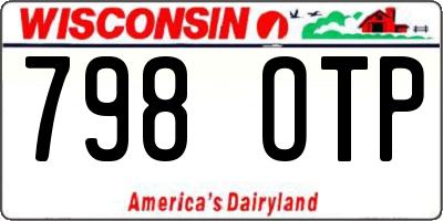 WI license plate 798OTP