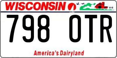 WI license plate 798OTR