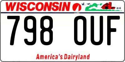 WI license plate 798OUF