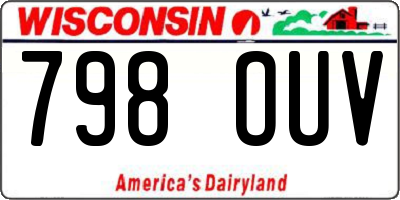 WI license plate 798OUV