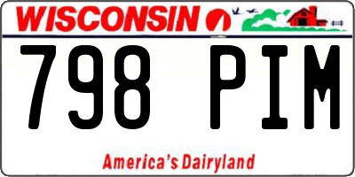 WI license plate 798PIM