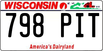 WI license plate 798PIT