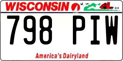 WI license plate 798PIW