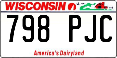 WI license plate 798PJC