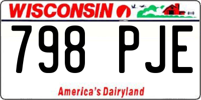 WI license plate 798PJE