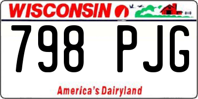 WI license plate 798PJG