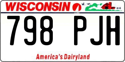 WI license plate 798PJH