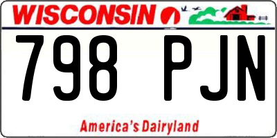WI license plate 798PJN
