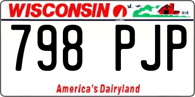 WI license plate 798PJP