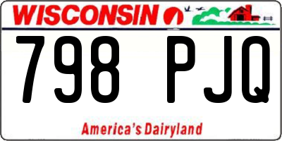 WI license plate 798PJQ