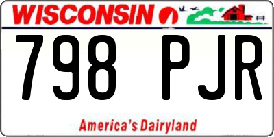 WI license plate 798PJR