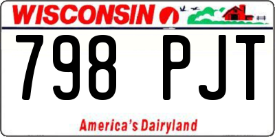 WI license plate 798PJT