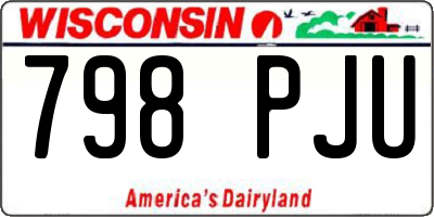WI license plate 798PJU