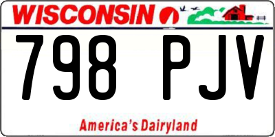 WI license plate 798PJV