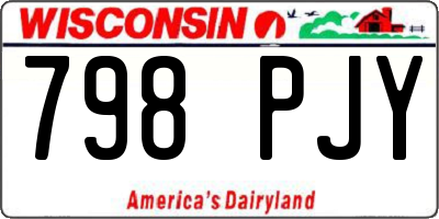 WI license plate 798PJY