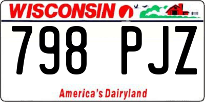 WI license plate 798PJZ