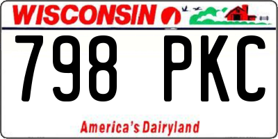 WI license plate 798PKC